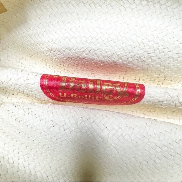 Bailey U-Roll It Guthrie 7X Shantung Straw Western Hat Size 6 1/2 - Picture 6 of 7